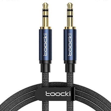 TOOCKI Q-YP05 3m Stereokabel Sladd 3.5mm Hane till Hane AUX Ljudkabel - Blå