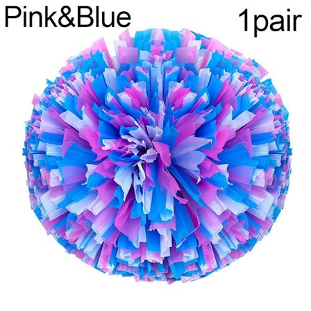1pari Cheerleader-pomponit Cheerleading Cheerleader-pallo PINK&BLUE
