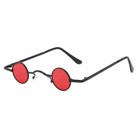 Små runda solglasögon metallram Hip Hop Punk solglasögon