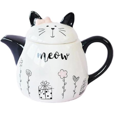 Söt Katt Keramisk Tekanna