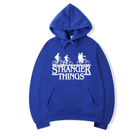 Stranger Things Trykte Hættetrøjer Black Belt Sweatshirts Damer