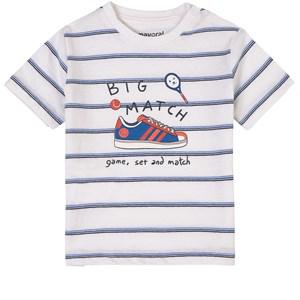 Mayoral White Stripes T-shirt 24 Months - Tops - 24 months - Purple - Junge