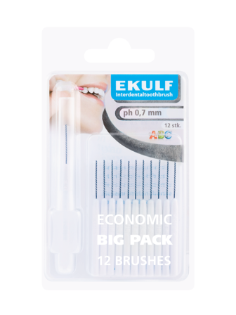 Ekulf pH Mellomromsbørste, 0,7 mm, 12 stk.