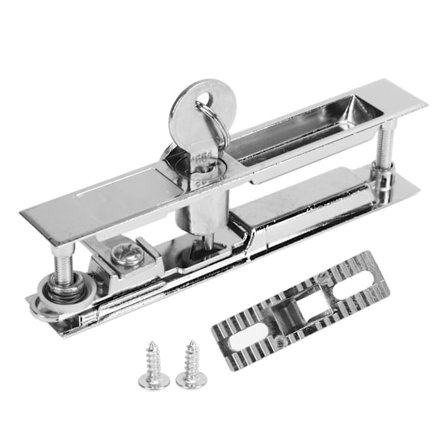 Krok Mortise Lås Sink Lås Krok Dødbolt Sylinder Combo med Nøkler for Skyvedør og Vindu