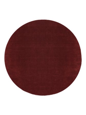 Handloom Premium Ø 200 Donkerrood Rond Wol Vloerkleed