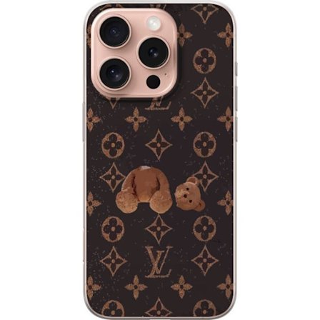 Yhteensopiva Puhelinkuori Apple Apple iPhone 16 Pro Ylellinen monogrammikuvio rikkinäisellä nalletaustalla pimeässä muotiestetiikassa