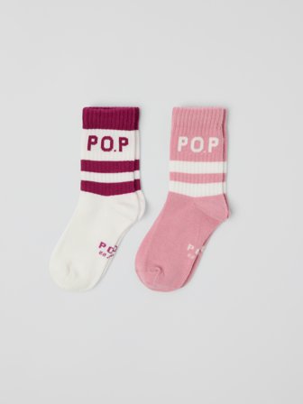 Polarn O. Pyret - 2-pack of socks - 28|30 - Childrenswear - pink