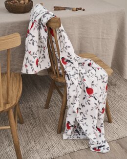 Fleecepläd Domherre 130x170 cm Vit - Jul - Linea