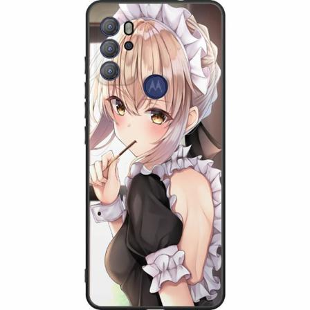 Motorola Moto G60s Svart Skal Anime Girl Cute