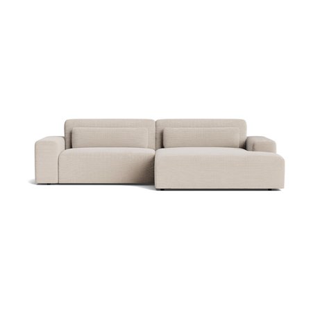 Messina XL Chaiselongue-Sofa, rechts, Ribcord Beige, Cord-Muster, moderner Stil, hochwertige Federung, 80cm Höhe, bequeme Polster, Komfort