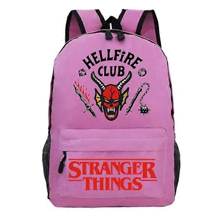 Stranger Things Ryggsäck Hellfire Club Bomber Skolväskor Barn Pojkar Flickor Bokväska Daglig Casual Ryggsäck Mochila Laptop Ryggsäck [DB]