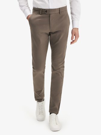 John Henric Men's Light Brown Slim Fit Chinos Size 32