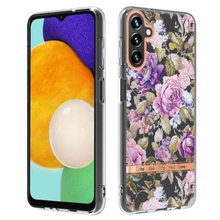 Erittäin ohut ja kestävä pehmeäkantinen Samsung Galaxy A13 5G - Violetti Pioni Purple