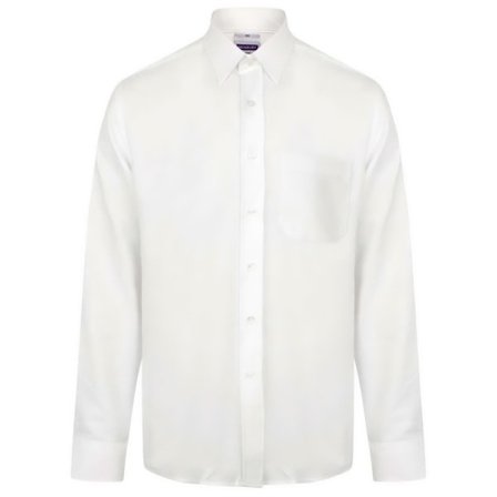 Henbury herr Moisture Wicking långärmad skjorta 3XL vit