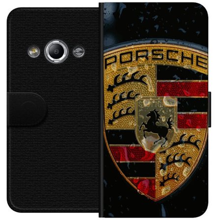 Yhteensopiva Lompakkokotelo Samsung Galaxy Xcover 3 Porschen logo juliste ylellinen automerkki vaakuna urheiluauto emblem Stuttgart klassinen retro mu