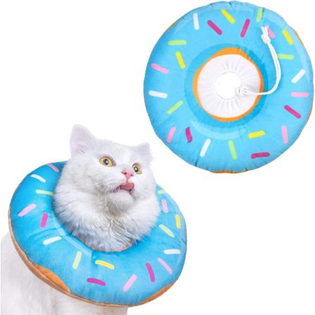 Katt Restitusjonskrage, Justerbar Myk Beskyttende Krage, Anti-Bite P