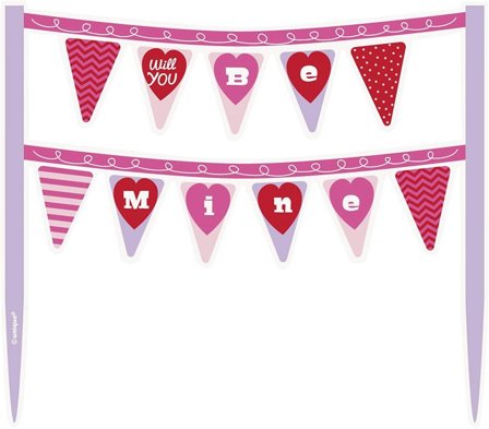 Tårtdekoration Be Mine - Alla Hjärtans Dag - Partyninja.se