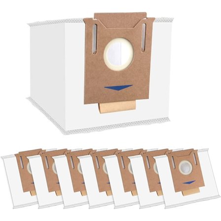 INF Dammsugarpåsar 8-pack Ecovacs DEEBOT OZMO T8/T8 AIVI/T8 MAX/N8 Pro/N8 Pro Plus, Yeedi Vac/Yeedi Vac MAX