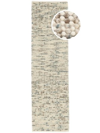 Tapis De Laine Big Drop Gris/Beige Corridor Petit Oeko-Tex