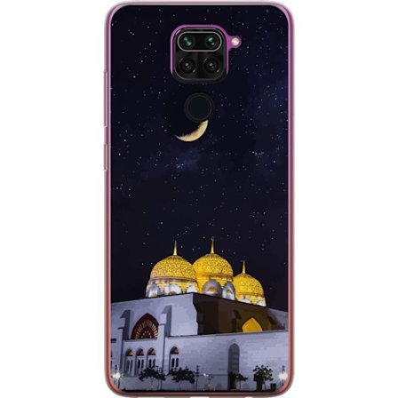 Kompatibelt Mobildeksel til Xiaomi Redmi Note 9 Stjerneklar natt med gyldne kupler og halvmåne over opplyst moské