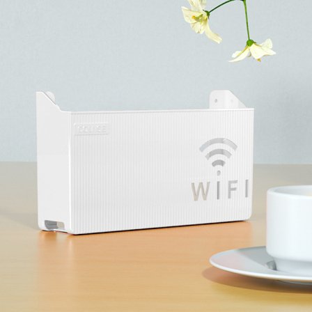 Trådløs Wifi Router Hylle Oppbevaringsboks Veggmontert ABS Organiz