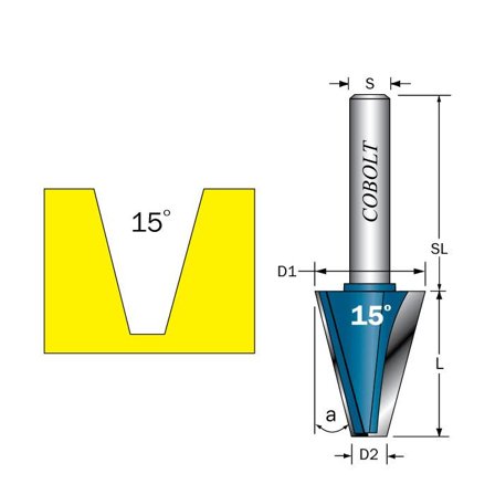 Cobolt 209-150B Fasefres L=29, D=22, Maskintilbehør & forbruk