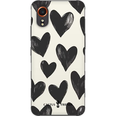 Kompatibelt Mobildeksel til Samsung Samsung Galaxy Xcover7 Cactus and Friends - Bold Black Love Pattern