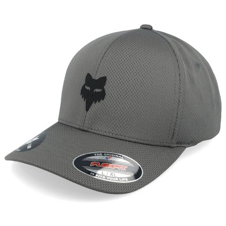 Fox - Grau flexfit Cap - Fox Head Tech Steel Grey Flexfit @ Hatstore