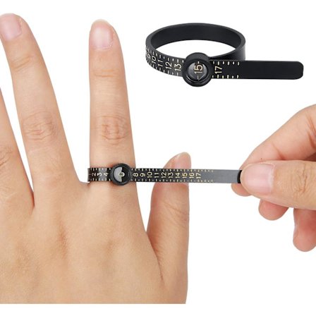 Opgraderet Ringskærm Målesæt Genanvendelig Fingerstørrelsesmåler Måleværktøj Smykke Størrelsesværktøjer 1-17 USA Ringsstørrelse