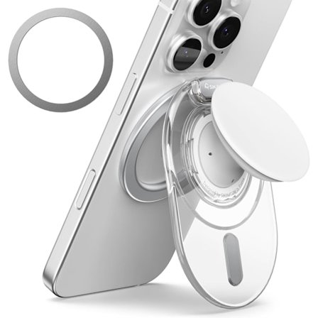 Uusin malli 2025 puhelinpidike, yhteensopiva MagSafe-laitteiden kanssa, mukana sovitinrengas, 3000G jalusta iPhone 16/15/14/13/12 -puhelimille. M-Tap 