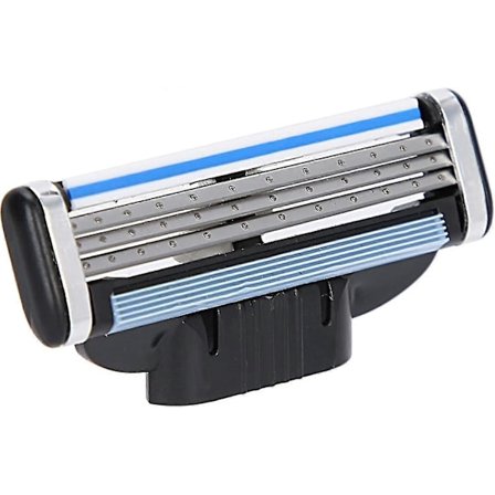 Rakbladspåfyllningar, Manuell Rakhyvelblad, Dubbel Smörjningsremsa 3-lagers Professionell För Män Hem Salon Shop 8st Blandade Färger