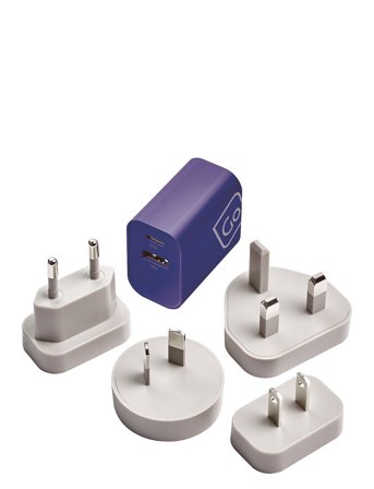 Worldwide Usb-A & Usb-C Charger Blue Go Travel