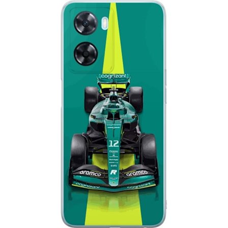 Yhteensopiva Puhelinkuori OnePlus OnePlus Nord N20 SE Aston Martinin Formula 1 -auto vihreässä kilpailumuotoilussa, jossa on moderni studiosentuntma