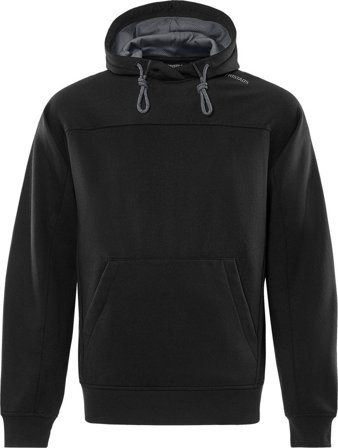 Fristads Herr Sweatshirt med huva 7551 GSM, Svart/Grå