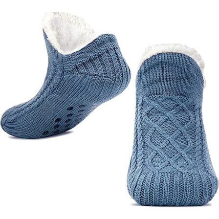 Tossut Sukat Naisille Miehille Lämpimät Pidä Sukat Liukumattomat Neulotu Neulotu Paksu Vuorattu Mukava Talvi Nukkainen Sängyn Tossut Sopii Kotiin 