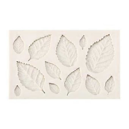 3D Silikonilehdet Fondant Kakku Muotti Luova Suklaa Sokerimassa Muotti Koristelu DIY Työkalu, Harmaa