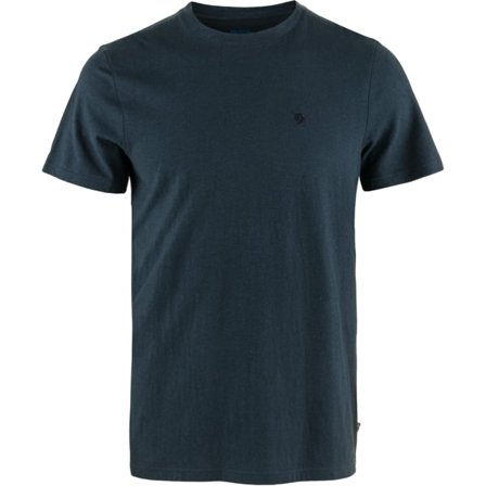 Fjällräven Men's Hemp Blend T-Shirt Top in Dark Navy | Size: 2XL, Organic Cotton