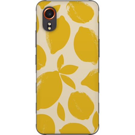 Kompatibelt Mobilskal till Samsung Samsung Galaxy Xcover7 Citrontryck citroner gula citrusfrukt köksmönster sommar design tapet retro stil färsk in