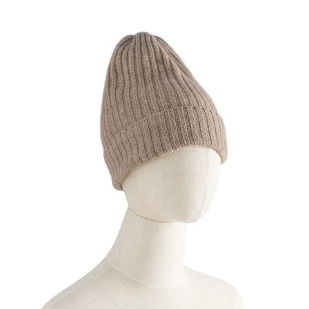 Kvinders Cashmere Strikket Ribbet Beanie Hue, Ensfarvet Varm Hat, Blandinger, Vinter Efterår Varme Skullies, Garanteret Camel
