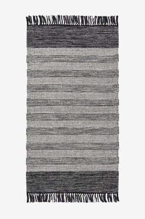 InHouse Group - Kludetæppe BREDVIK - Sort - Bomulds- & kludetæpper - 70X200 - Fra Homeroom