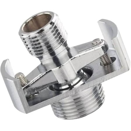 Beito Excentrisk Skruehjørnebruserjusterbar Kort Indløbsrør Vinklet Buet Fod Bruserhoved Tilbehør (sølv) (1 stk)