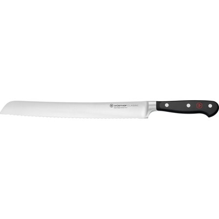 Wüsthof Classic brødkniv 26 cm. - Sort og stål | KitchenOne