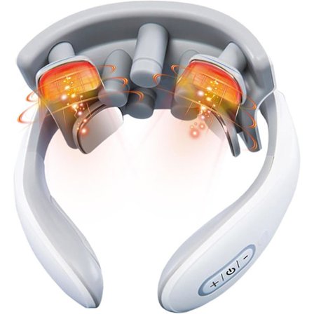 Intelligent nackmassage för smärtlindring, elektrisk nackmassage med värme multipel modfunktioner för nacke, rygg, axel, silver