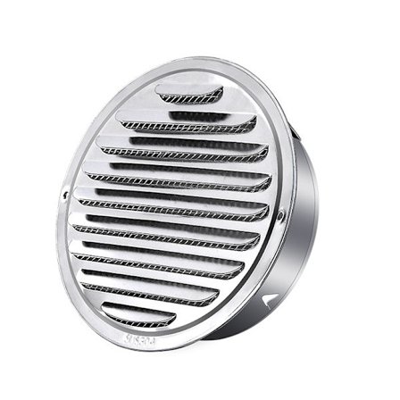 Ventilationsgaller 120mm runt ventilationsgaller i rostfritt stål