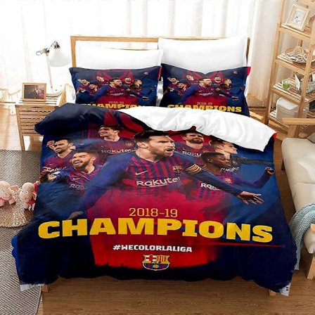 Yt347 Soccer Superstars sengetøj, tredelt sæt 3D-printet, let og komfortabelt dynebetræk med pudebetræk CX347