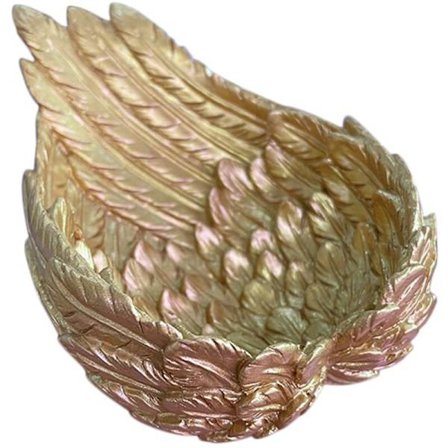 Harpiks Krystalbold Base Fjer Ving Kunsthåndværk Ornamenter Kurv Kontor Hjem Dekoration Gaver Dekorativ Base Guld