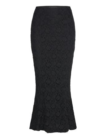 ROTATE Birger Christensen Lace Midi Skirt Svart