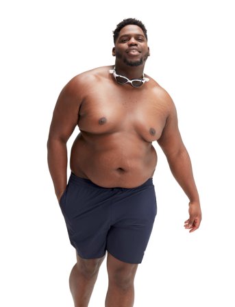 Speedo Essentials Plus Size Swim Short 16" - Navy - XXXL