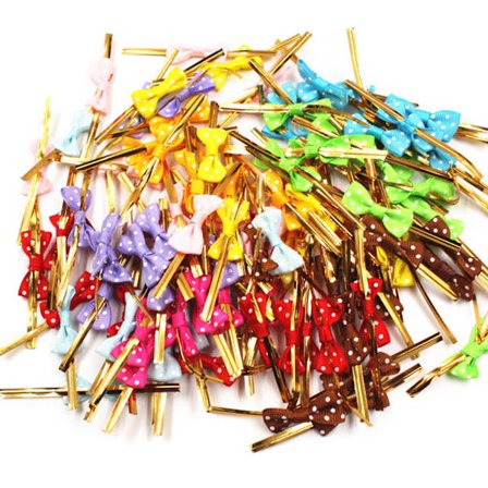 Sløyfeinnpakning Gyldentråd 100 stk Binding Lollipop Godteri emballasjeposer