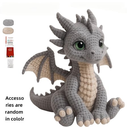 Et sæt til håndstrikkede garn-drageformede dukker, smukt udformet og bedårende, perfekt til begyndere og let at håndtere. En dejlig Su (FMY)